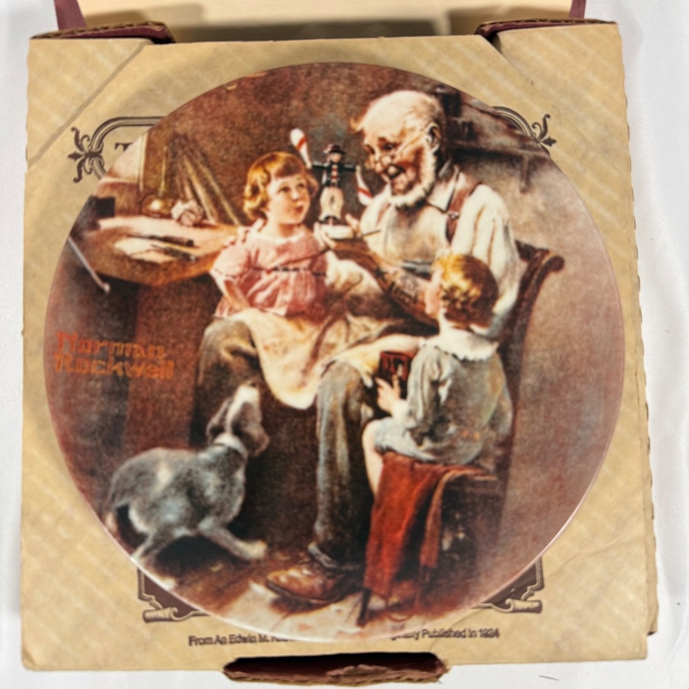 Knowles Collector Plate Norman Rockwell The Toy Maker 1977